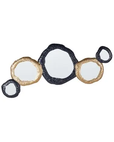 Wall Mirror CHARNY 109 cm 44 cm Metal Black/ Gold - Home Accessories