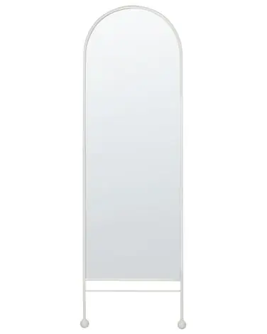 Wall Mirror JARNAGES 45 cm 145 cm Metal White - Home Accessories