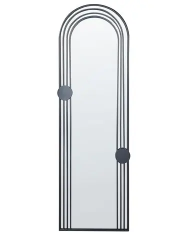 Wall Mirror AJAIN 45 cm 146 cm Metal Black - Home Accessories
