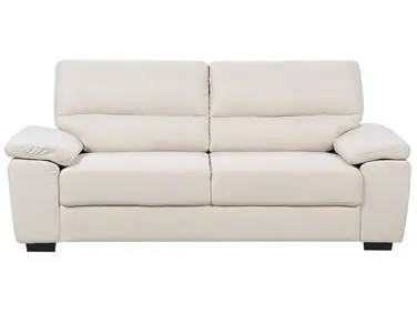 Sofa 3 Seater VOGAR Fabric Light Beige - Living Room