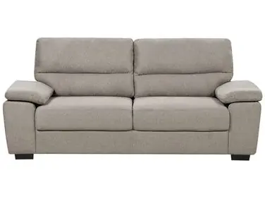 Sofa 3 Seater VOGAR Fabric Light Brown - Living Room
