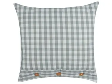 Throw Cushion TALYA 45 x 45 cm Mint Green Checked - Home Accessories