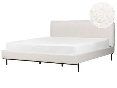 Bed Boucle CORIO 180 x 200 cm (EU Super King) Off-White