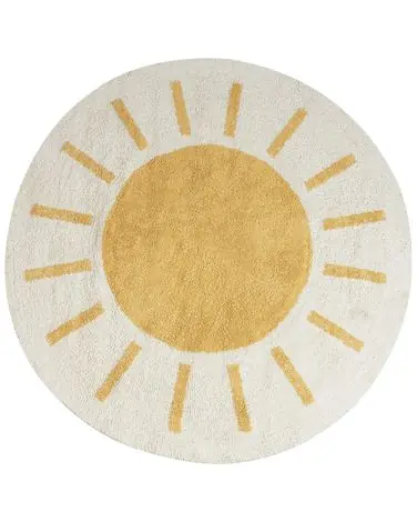 Alfombra infantil BAIKER Beige ø 140 cm Algodón - Accesorios decorativos