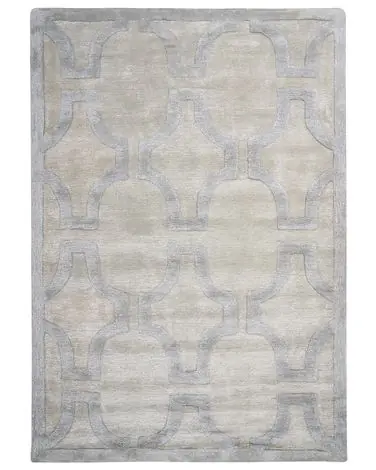 Alfombra GWANI Beige 160 x 230 cm Viscosa - Accesorios decorativos