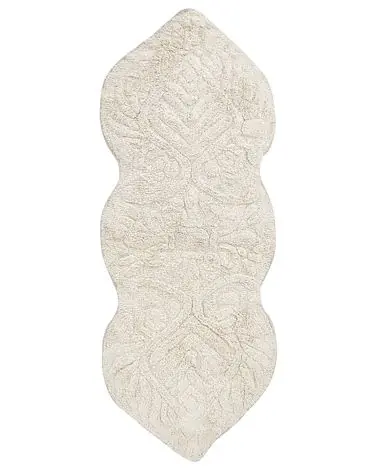Bath Mat CANBAR Light Beige 150 x 60 cm Cotton - Home Accessories