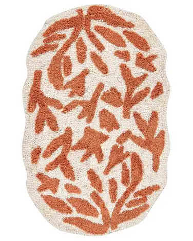 Bath Mat DERIK Orange 60 x 90 cm Cotton - Home Accessories