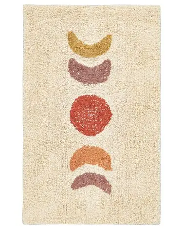 Bath Mat ESME Beige 50 x 80 cm Cotton - Home Accessories
