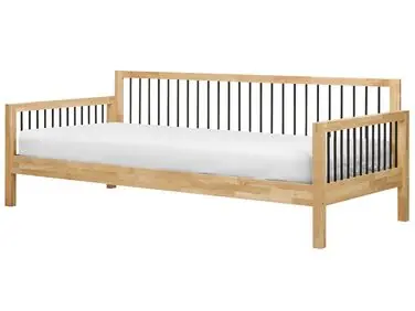 Sofá cama Madera TRICOT 90 x 200 cm Marrón claro - Dormitorio