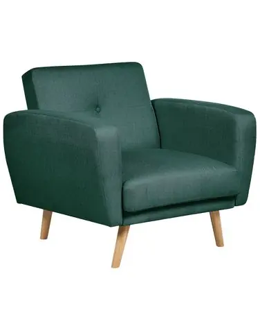 Armchair FLORLI Fabric Dark Green - Living Room