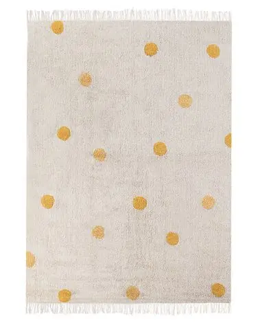Alfombra infantil DARDERE Amarillo 140 x 200 cm Algodón - Accesorios decorativos