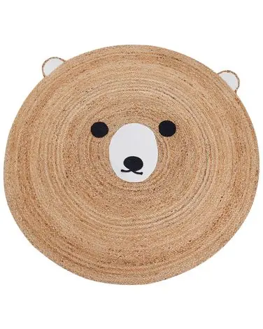 Alfombra infantil KOSALAR Beige ø 120 cm Yute - Accesorios decorativos