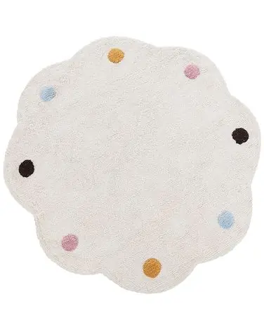 Alfombra infantil DUREVI Beige claro ø 120 cm Algodón - Accesorios decorativos