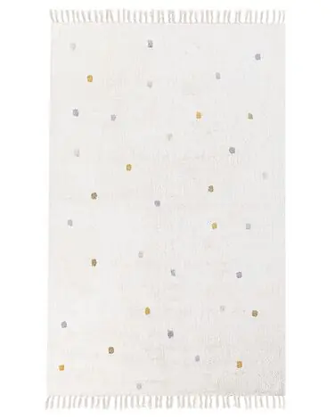 Alfombra ASTAF Blanco crema 140 x 200 cm Algodón - Accesorios decorativos