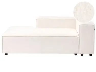 Chaise longue derecho ARDAL Bouclé Blanco crema - Sala de estar