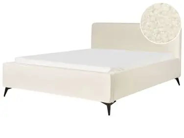 Bed Boucle VALOGNES 180 x 200 cm (EU Super King) Off-White