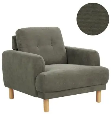 Armchair TUVE Corduroy Dark Green - Living Room