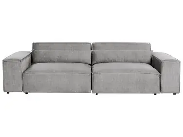 Sofá modular 2 plazas HELLNAR Gris Tela - Sala de estar