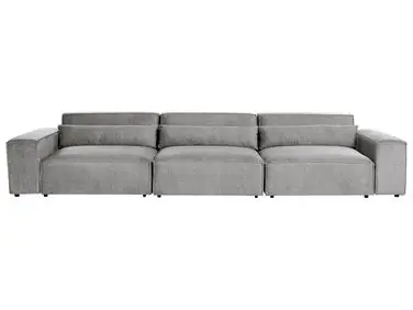 Sofá modular 3 plazas HELLNAR Gris Tela - Sala de estar