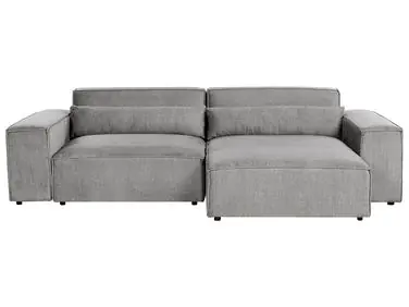 Sofá modular esquinero 3 plazas HELLNAR Izquierda Gris Tela - Sala de estar