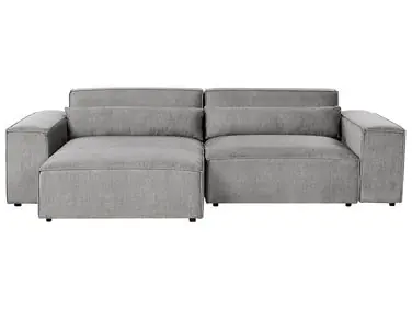 Sofá modular esquinero 3 plazas HELLNAR Derecha Gris Tela - Sala de estar
