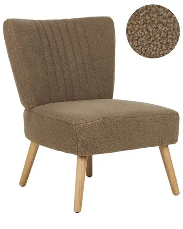 Armchair VAASA Boucle Brown - Living Room