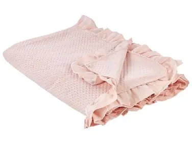 Bedspread HATTON Cotton 220 x 240 cm Pastel Pink - Home Accessories
