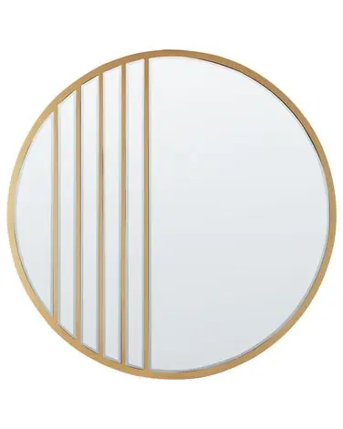 Wall Mirror COUST 80 cm 80 cm Gold - Home Accessories