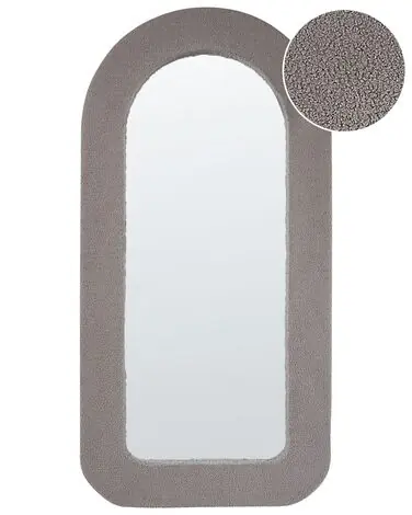 Wall Mirror CERVON 60 cm 120 cm Boucle Taupe - Home Accessories