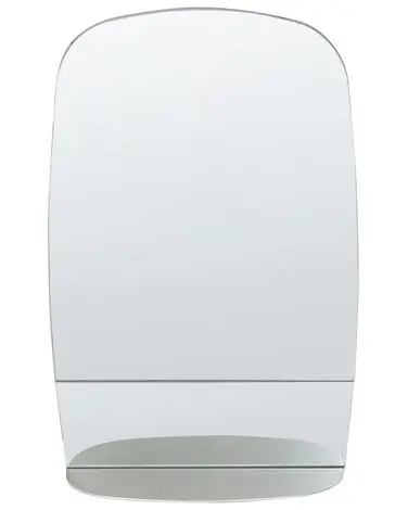 Wall Mirror with Shelf BRANNAY 40 cm 60 cm Silver - Home Accessories