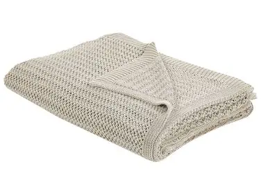 Bedspread ILEN Cotton 150 x 200 cm Light Beige - Home Accessories