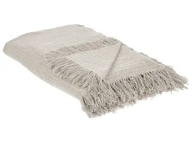 Bedspread YERBENT Cotton 200 x 220 cm Light Grey - Home Accessories