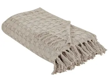 Bedspread BERE Cotton 200 x 220 cm Taupe - Home Accessories