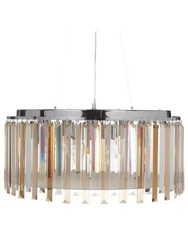 Chandelier LAMEIRA Glass Silver - Home Accessories