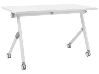Foldable Office Desk BENDI White 120 cm 60 cm with Wheels - Home Office
