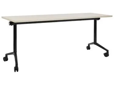 Escritorio plegable CAVI Marrón claro 180 cm 60 cm con ruedas - Oficina
