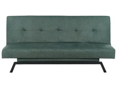 Sofá cama 3 plazas LEEDS Tela Verde - Sala de estar