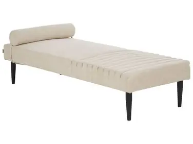 Chaise longue MAURIAC Tela Beige - Sala de estar