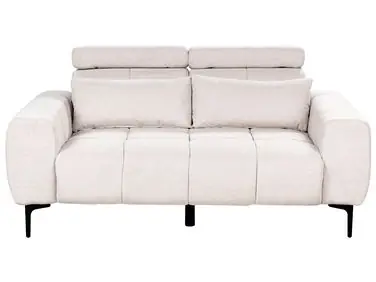 Sofá 2 plazas VEGAMO Tela Beige - Sala de estar