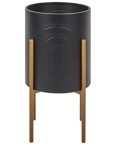 Maceta con patas SEROTINA Metal 32 cm Negro - Accesorios decorativos