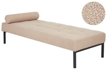 Chaise longue CHINON Bouclé Beige - Sala de estar