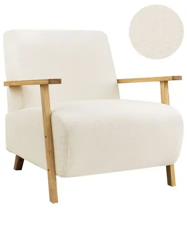 Armchair LESJA Boucle Light Beige - Living Room
