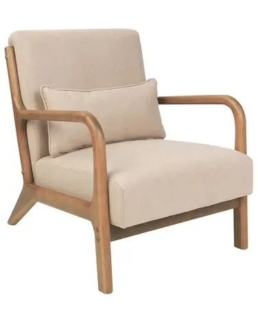 Armchair SKOVDE Fabric Beige - Living Room