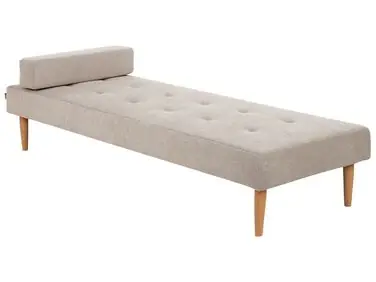 Chaise Longue NIORT Fabric Beige - Living Room