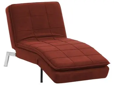 Chaise Longue LOIRET Fabric Red - Living Room