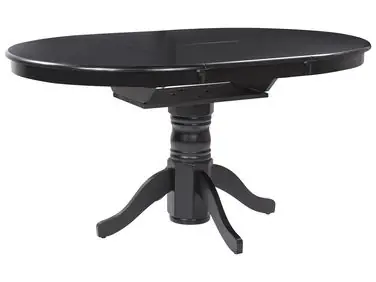 Extending Dining Table AKRON Black 106/150 cm 106 cm - Dining Room