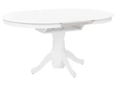 Extending Dining Table AKRON White 106/150 cm 106 cm - Dining Room