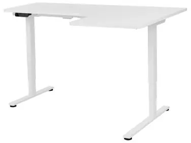 Electric Adjustable Corner Desk DESTINES White 160 cm 109 cm Right Hand - Home Office