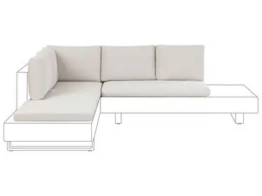 Conjunto de fundas de cojín de exterior LANCIANO Blanco crema - Accesorios decorativos