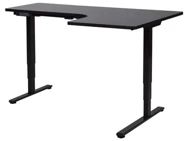 Escritorio esquinero regulable eléctrico DESTINES Negro 160 cm 109 cm Derecha - Oficina